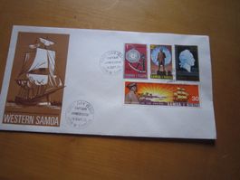 S1 EIN schöner Beleg aus Samoa 1970 NUR 50 RP