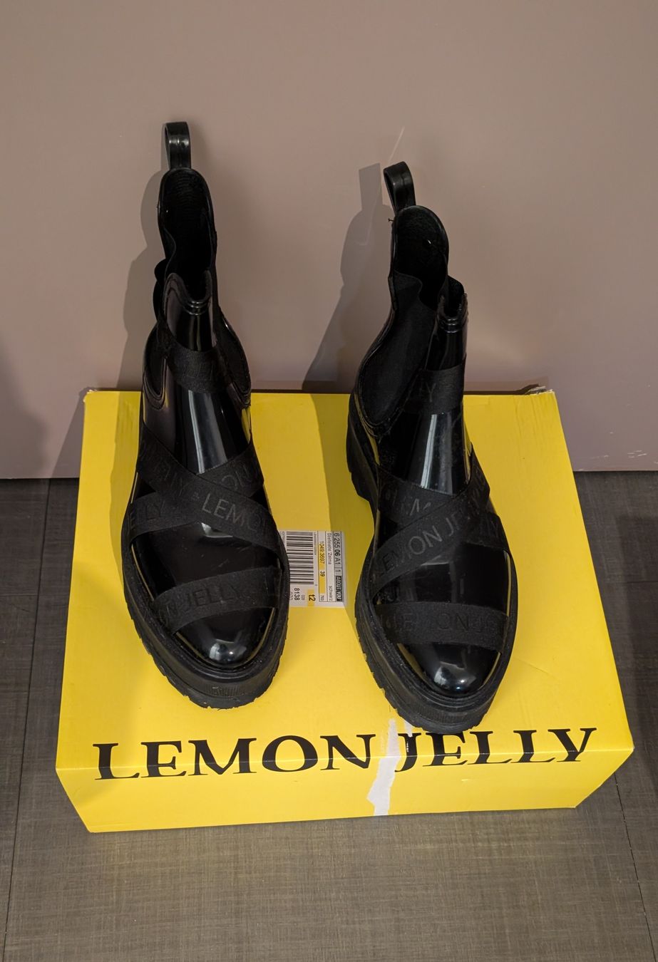 Chaussures femmes: Lemon Jelly Francesca Black Rain Boots, Size 39 – Neuf (Voir description) à Meyrin par att_mgj5 1