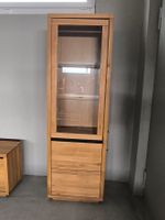 Vitrine 2-türig aus dem Showroom, Wildeiche teilmassiv