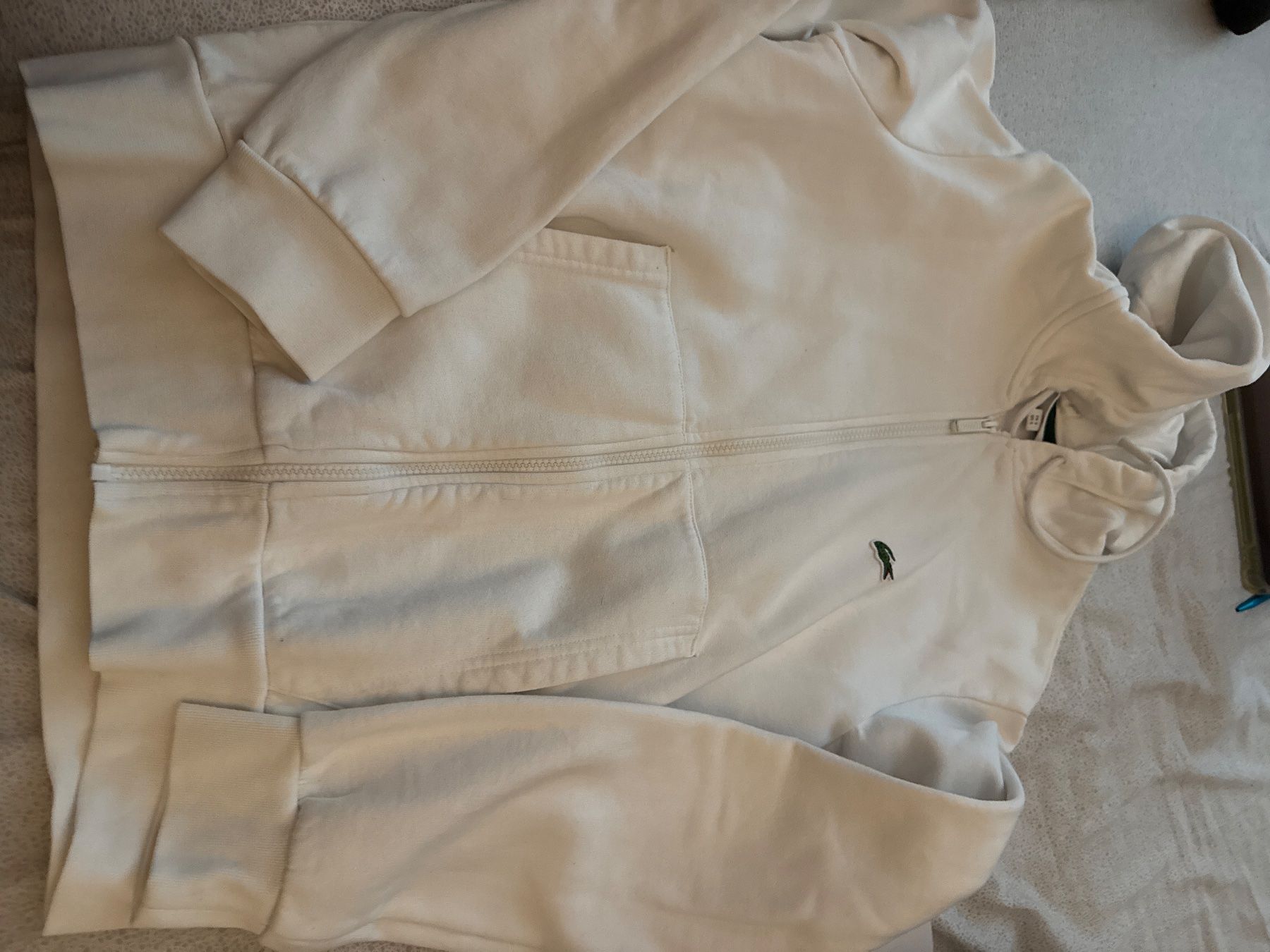 Lacoste Giacche: Lacoste Kapuzenjacke Gr. S  weiss – Usato da Oberwil BL venduto da Zenga60 2