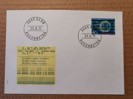 FDC 50 ans radio-suisse 23.9.1971