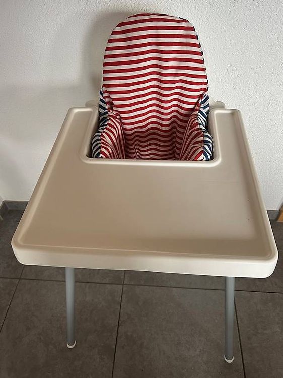 Kinder Hochstuhl mit Tablett, Sitzgurt + Kissen IKEA ANTILOP 4