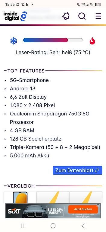 Telefoni cellulari / Smartphones: Galaxy M23 5G 128gb – Usato da Abtwil AG venduto da orh_vmt9 4