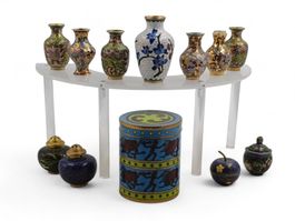 Sammlung chinesische Cloisonné – 12 Objekte