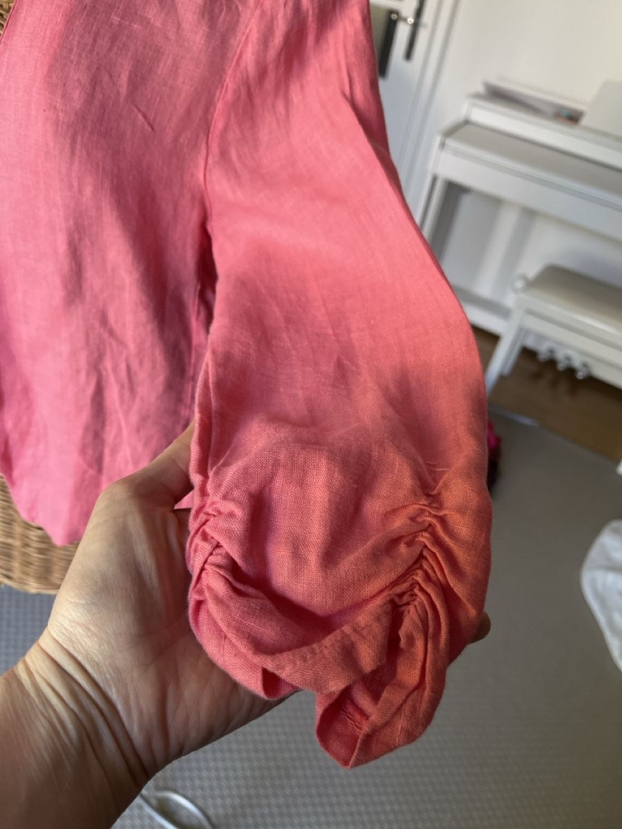 Bolero: Leinen Bolero, lachsrosa, S – Usato da Solothurn venduto da Bobesch08 2
