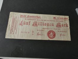 Dt. Reich 1923,  Frankenthal, 5 Millionen Mark