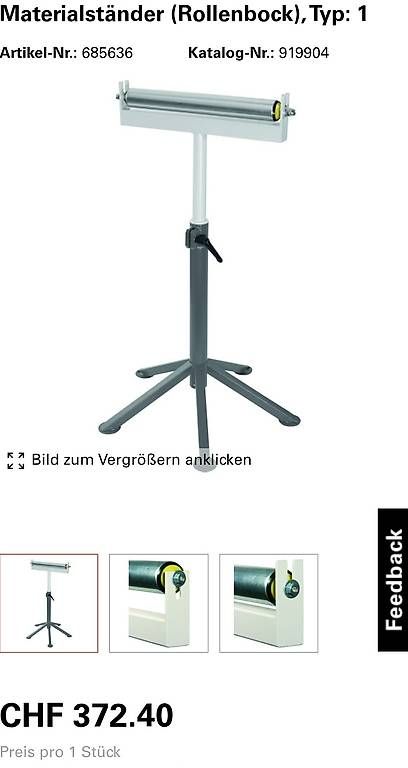 Autres décorations & accessoires: Materialstaender Rollenbock Typ 1 super Zustand – D'occasion à Utzenstorf par urs_pd8z