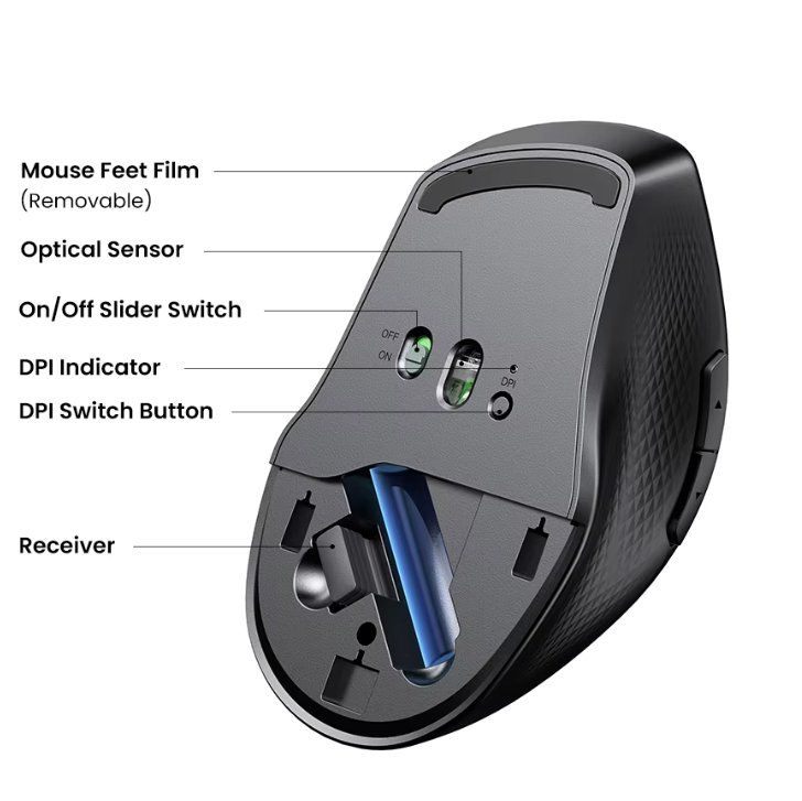 Mouse: UGREEN Bluetooth & 2,4G Dual-Mode Wireless Maus Mouse – Nuovo e nell'imballaggio originale da Romanshorn venduto da pfimex 6