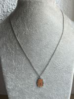 Silberkette mit Skorpion Anhänger orange