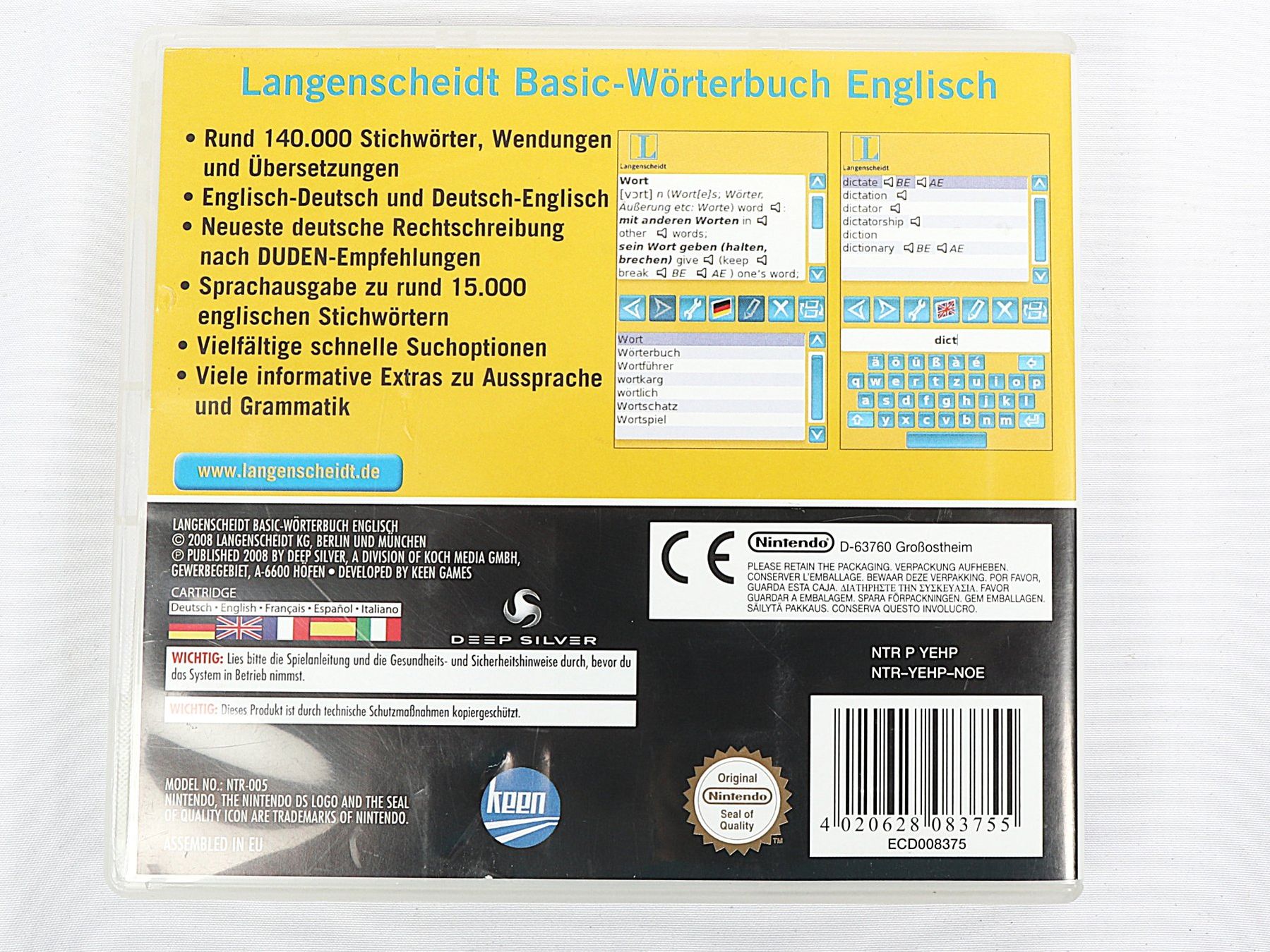 Software: LANGENSCHEIDT Nintendo Basic-Wörterbuch Englisch. – Gebraucht aus Steinen von Restwert_Steinen 1