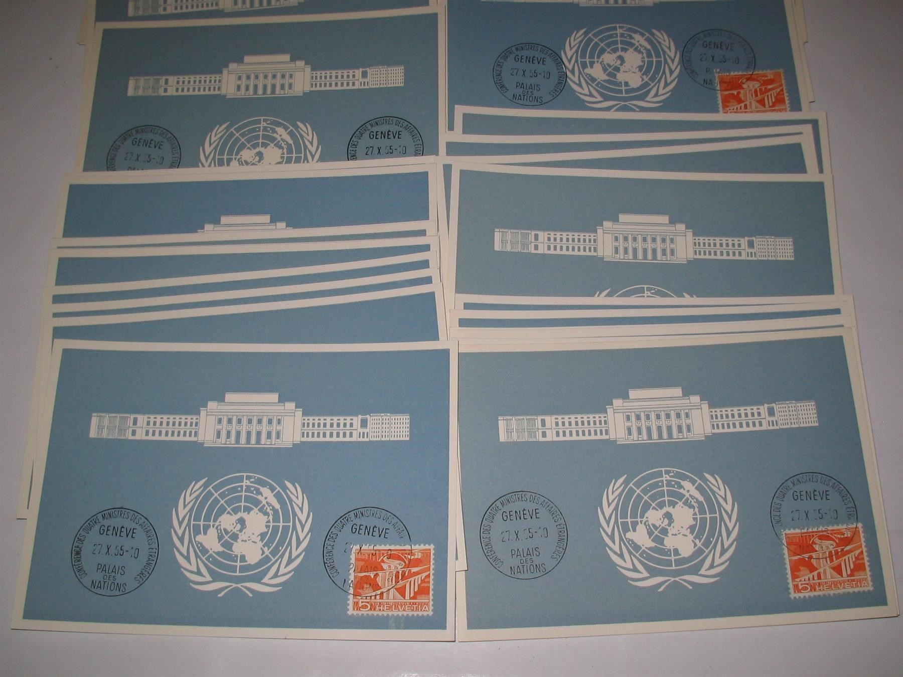 Tous les timbres: 55 blaue Karten Sonderstempel 27.X.55 – D'occasion à Winterthur par Kyoung 1