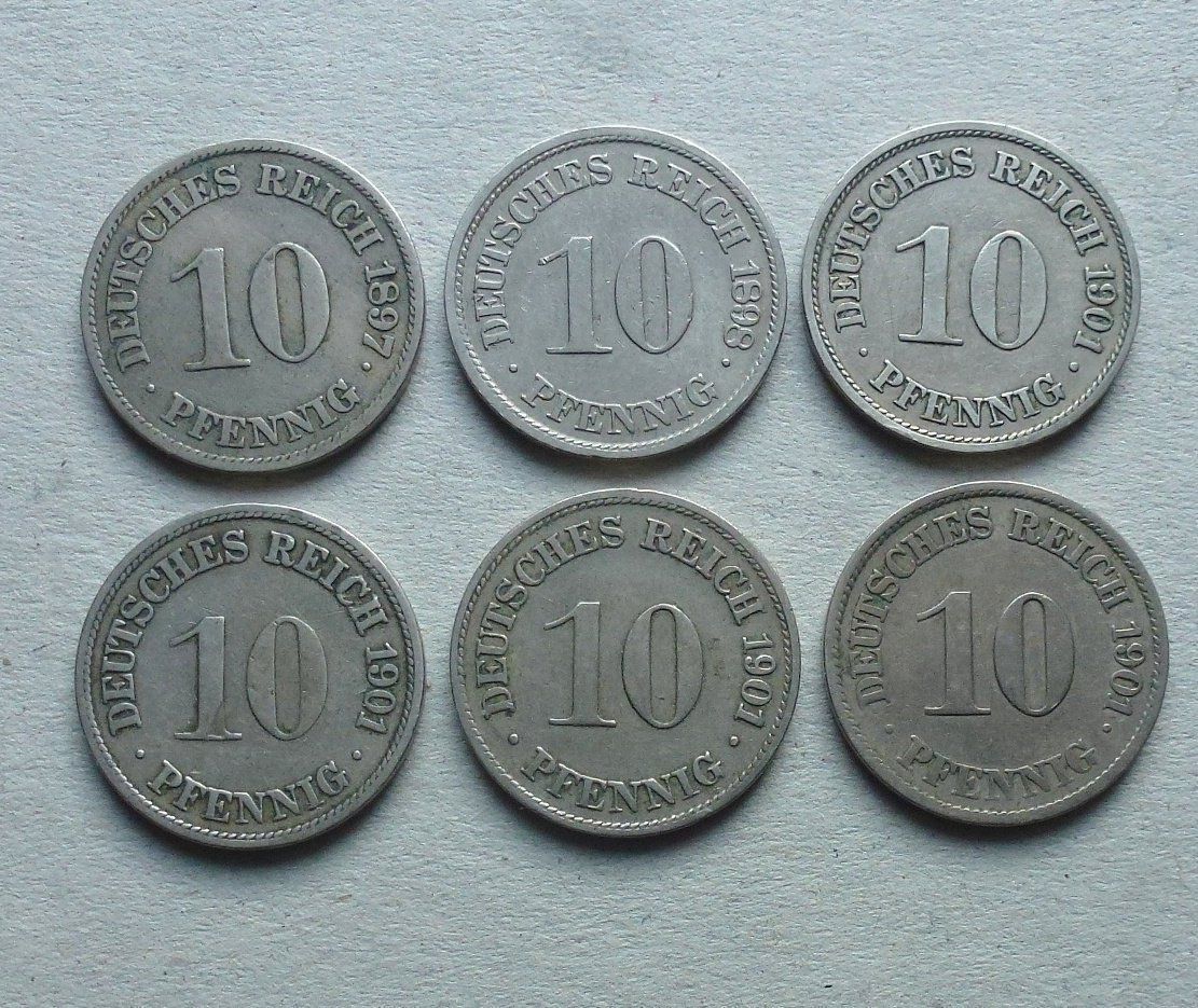 Tutti le monete: Lot ++ 25 Stück 10 Pfennig DR ab 1875 – Usato da Walkringen venduto da Casablanca777 3