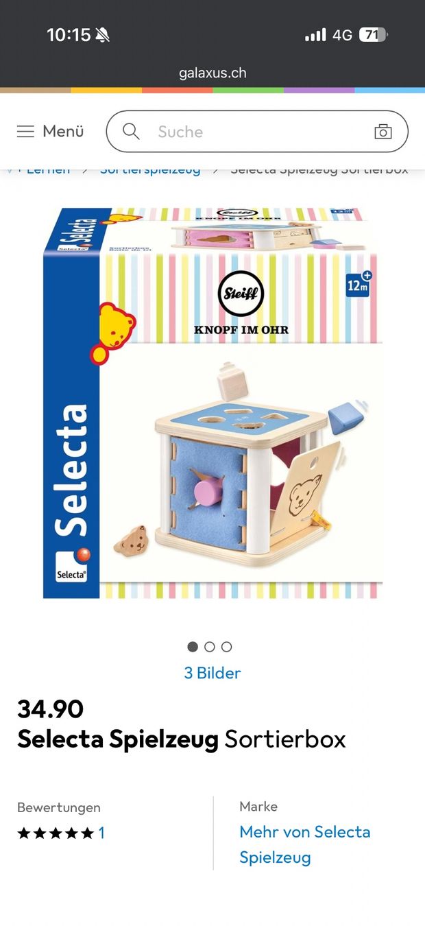 Steiff Spielzeuge: Steiff Selecta Sorting Box – Neu und originalverpackt aus Brugg AG von Winter789 1
