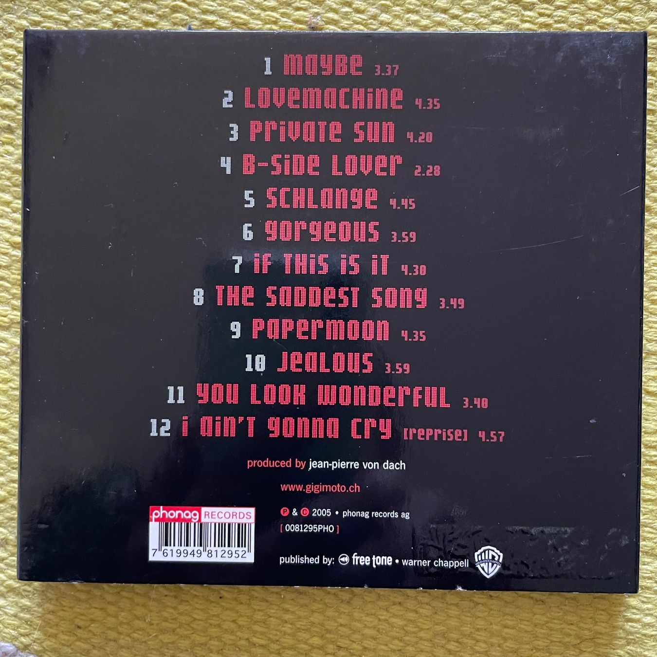 CD: GIGI MOTO-LOVE MACHINE (DIGIPACK) – Usato da Rorschacherberg venduto da CD-Roli 1