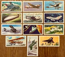 1972 - 12 Vintage HISTORY OF AVIATION Sammelbilder England