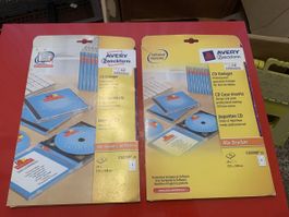 2× Avery Zweckform CD-Einleger C32250 – neu – für Jewel Case