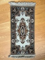 Orientteppich, florales Medaillon Muster + Fransen, 49x112cm