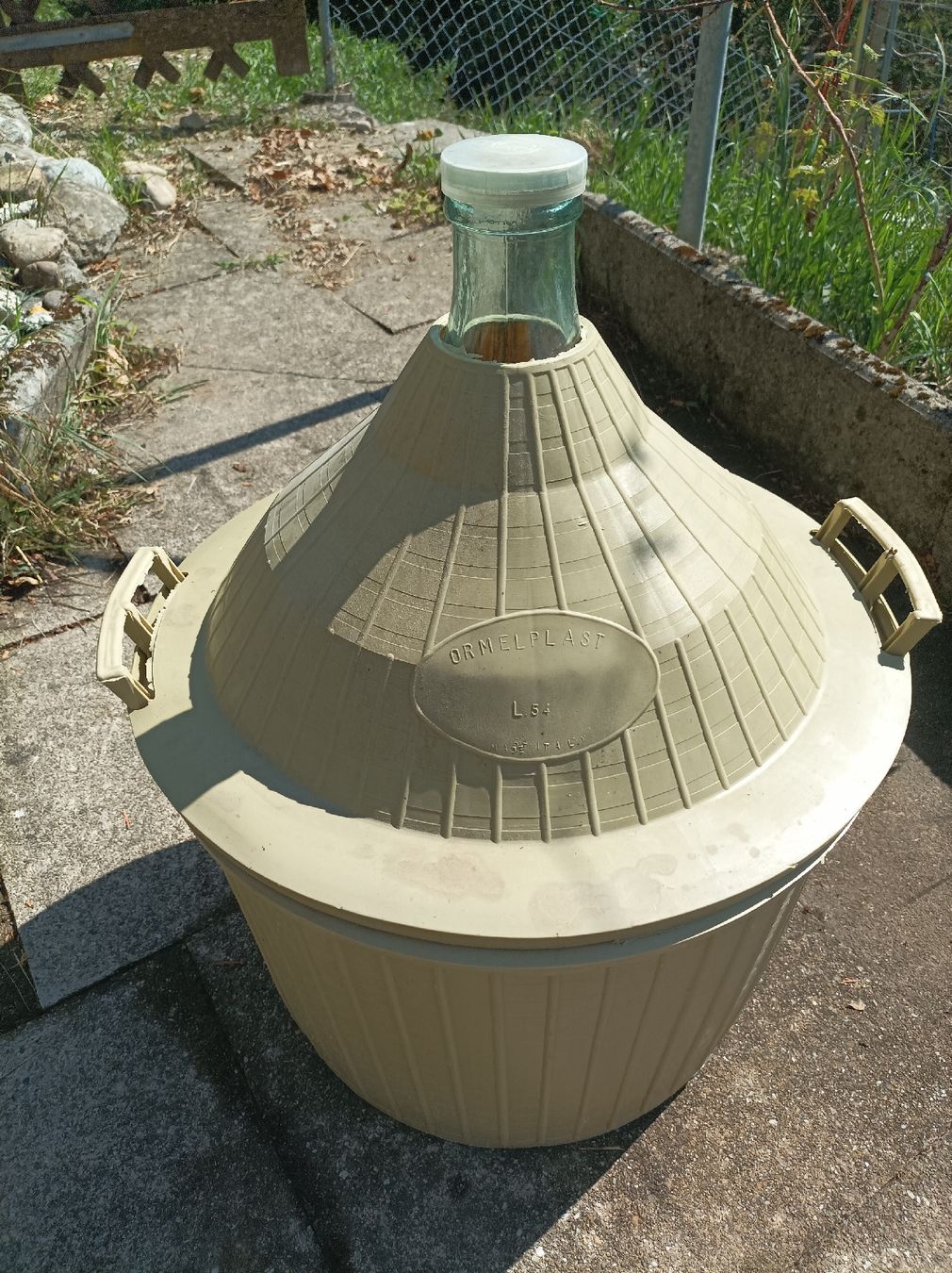 Accessori: Glasflasche Ballon mit Plastikkorb  54 lt. – Usato da Rüti ZH venduto da eismeralda