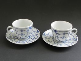 2 Tassensets * KALK * aus Eisenberg Dekor Strohblume indisch