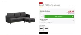 Ecksofa TYLER, Komplett montiert, nie benutzt.