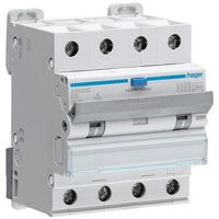 Disjoncteur différentiel Hager RCBO 4P 400V car.B 20A 0.03A