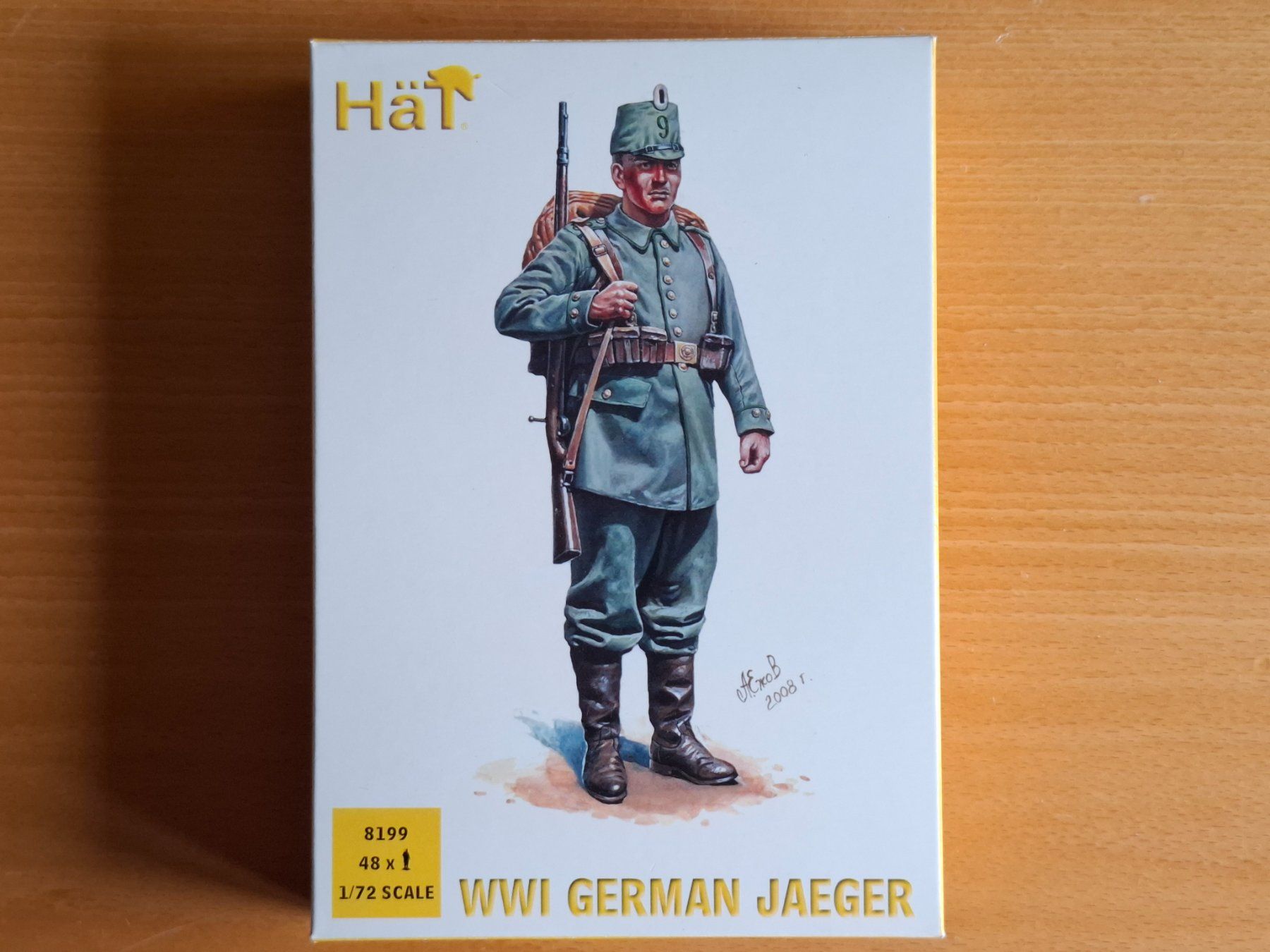Kit di modellismo & Modellini statici: HäT 1/72 WW l German Jaeger – Nuovo e nell'imballaggio originale da Diepoldsau venduto da beeteutel