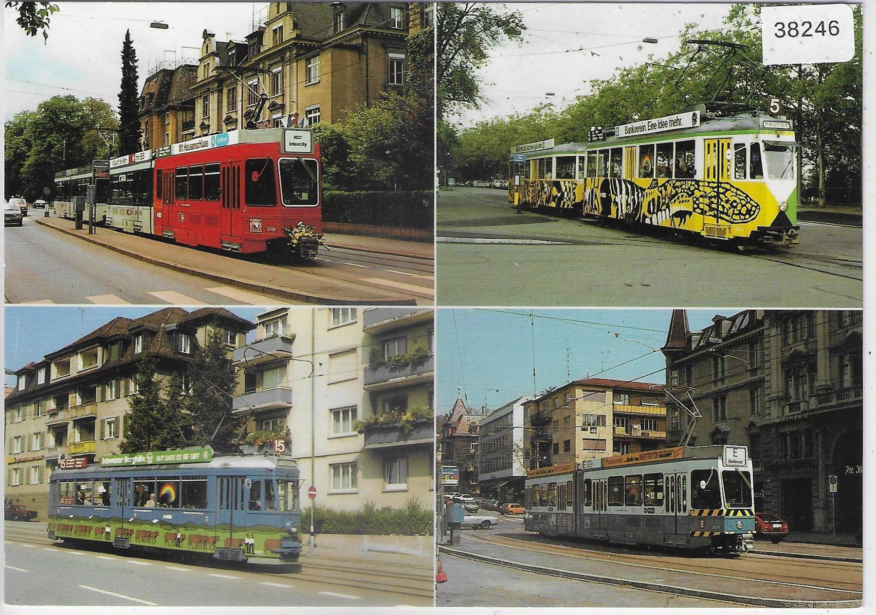Cartoline postali: Zürich - Bunter Wagenpark der VBZ - Tram – Usato da Ettingen venduto da Kartenplanet