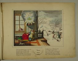 LES DOUZE MOIS DE L’ANNÉE, 12 ALTKOLORIERTE LITHOGRAPHIEN