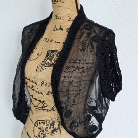 Schwarze Bolero Jacke, Gr.XXL