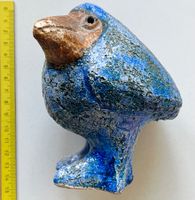 Ueli Schmutz Keramik Vogel (Rabe) blau Vintage