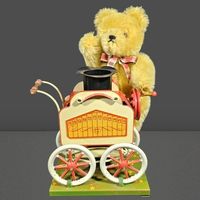 🐻🎶 Vintage Drehorgelbär Spieluhr (Tucher & Walther) 🧸✨