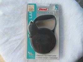 Gurt - Roll - Leine 5 m schwarz
