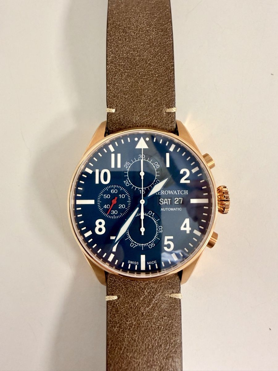 Aerowatch Montres: AEROWATCH Ref. A6198RO05  Aviator Automatic Chrono Day-Date  – Neuf (Voir description) à Mauren FL par Sutti_S 1