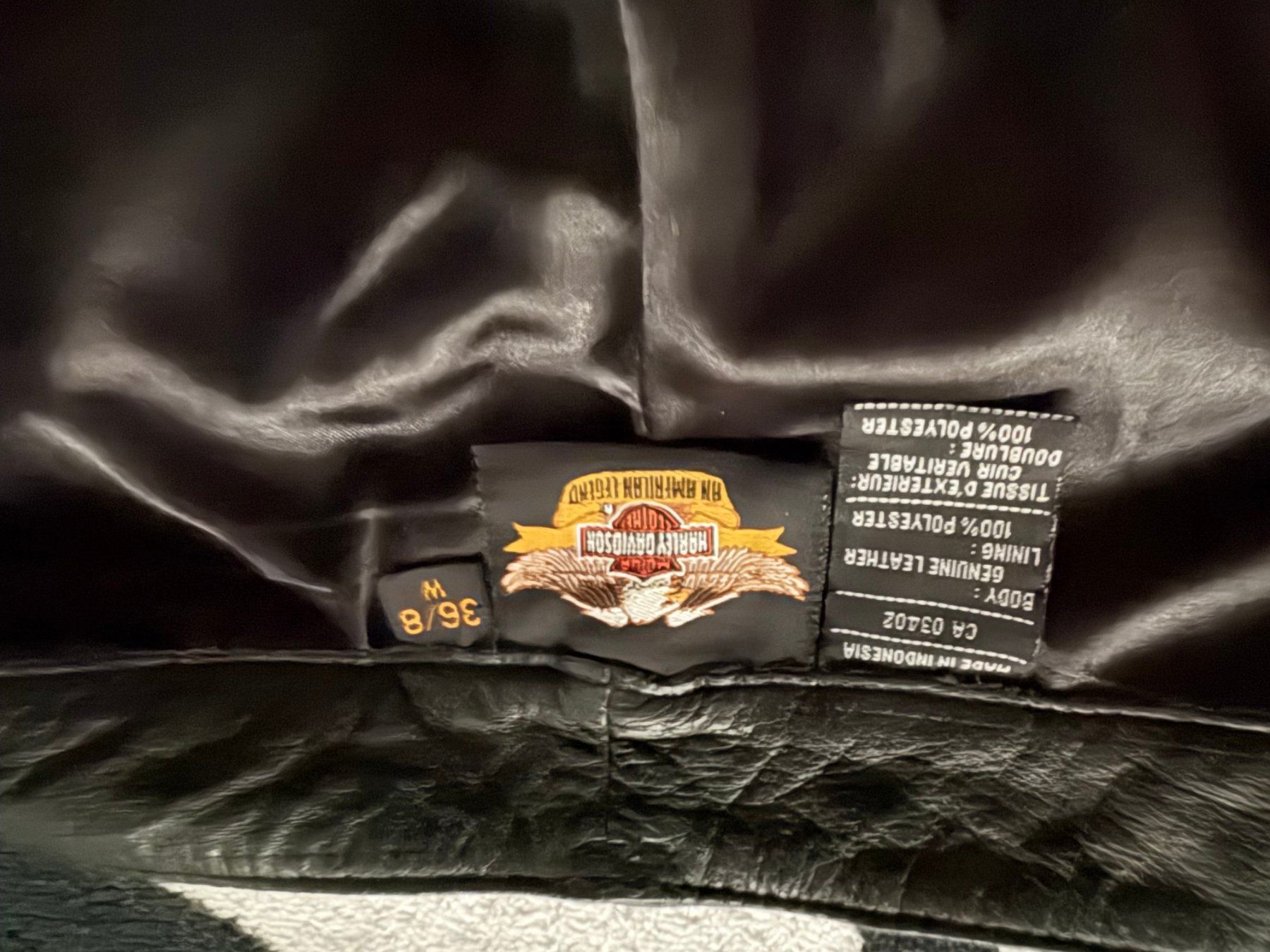 Harley-Davidson Pantaloni: Harley Davidson Damen Lederhose Gr 38/W – Usato da Basel venduto da migger 3
