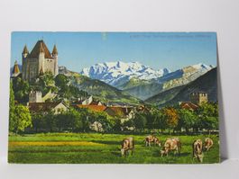 Thun , Schloss & Blümlisalp 1937