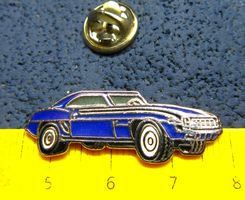 CHEVROLET CHEVY CAMARO BLUE Z28 AUTO PIN ENAMEL SILBRIG