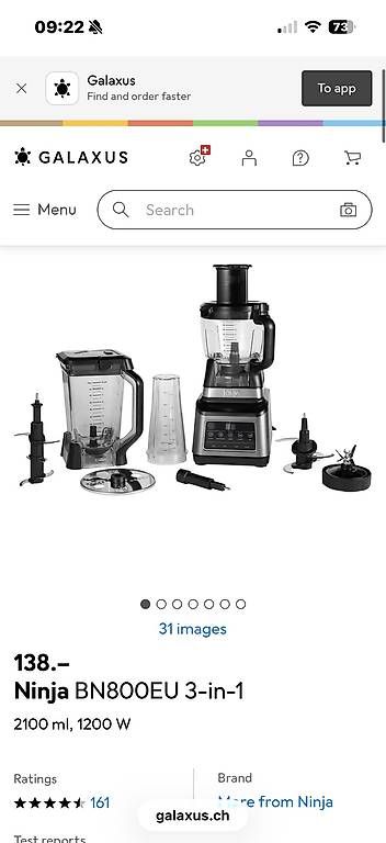 Elettrodomestici da cucina: Ninja 3-1 Food Processor  – Usato da Herrliberg venduto da jil_y77h 3