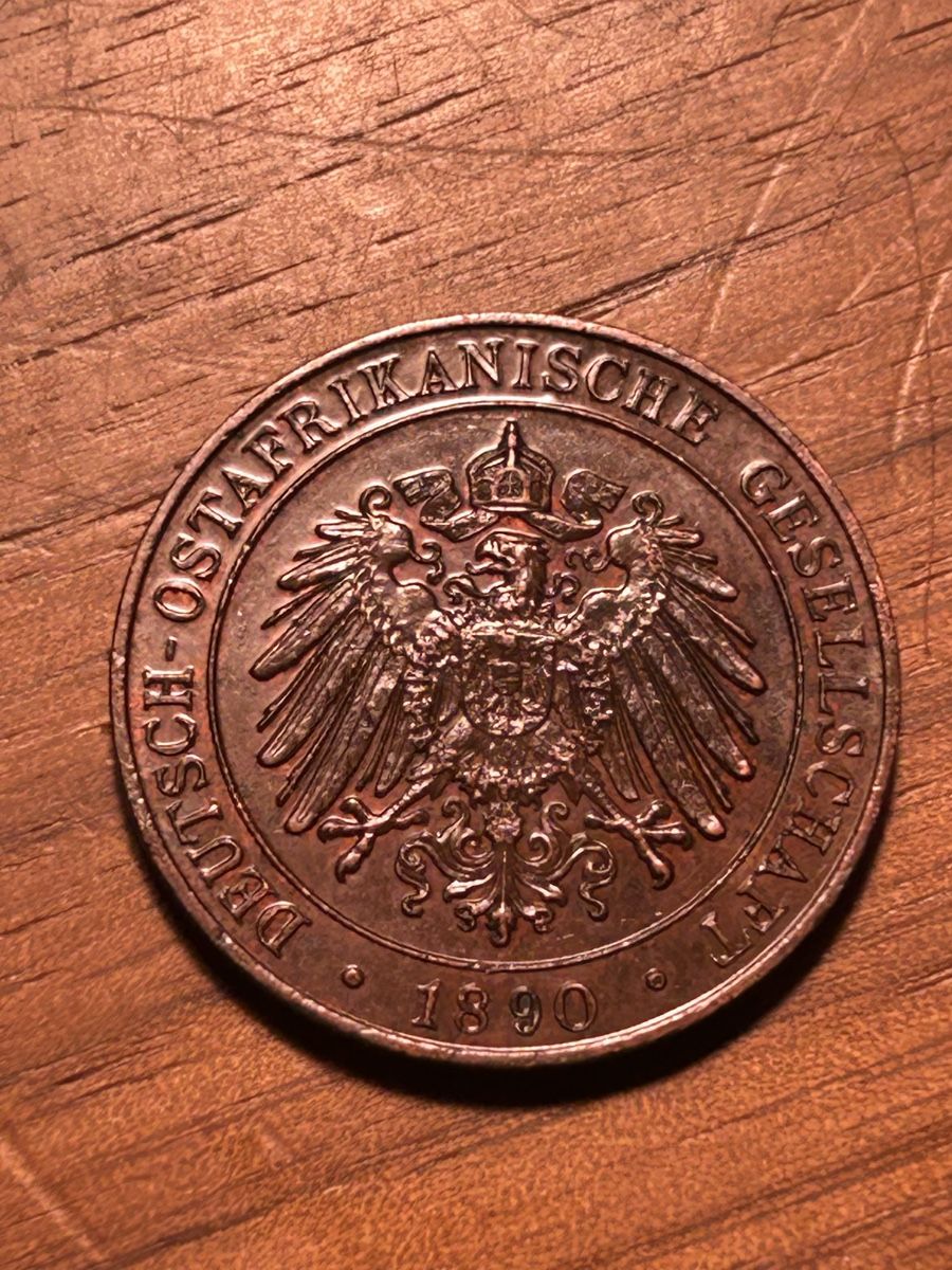 Tutti le monete: 1 Pesa 1890 deutsch Ostafrika  – Usato da Zürich venduto da vdwetering