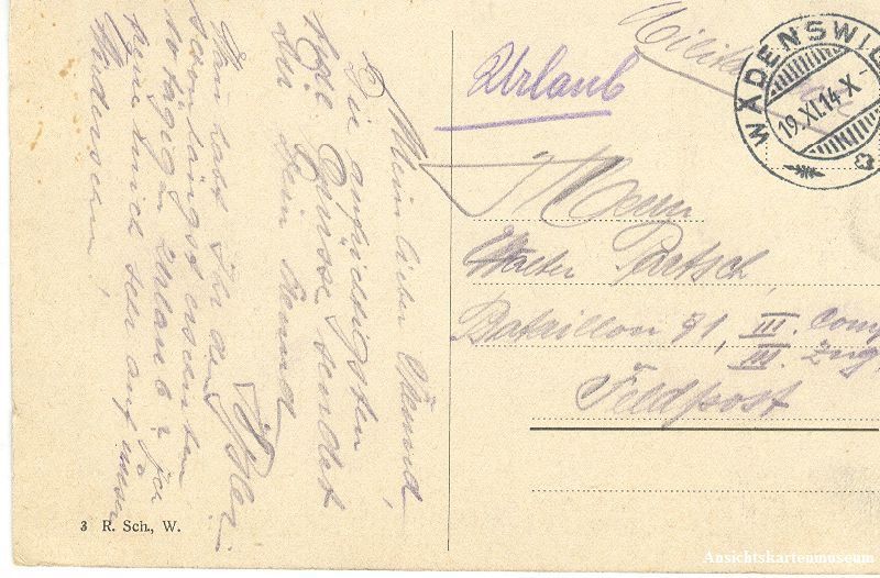 Cartoline postali: Wädenswil + 1914 – Usato da Emmenbrücke venduto da teestube 1