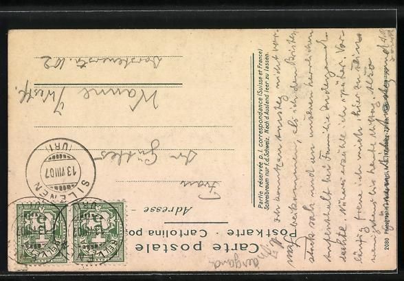 Cartes postales: Amsteg, Blick auf den Ort und die Gottha – D'occasion à Berlin par bartko-reher 1