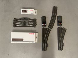 Märklin gerade Schienen und Weichen
