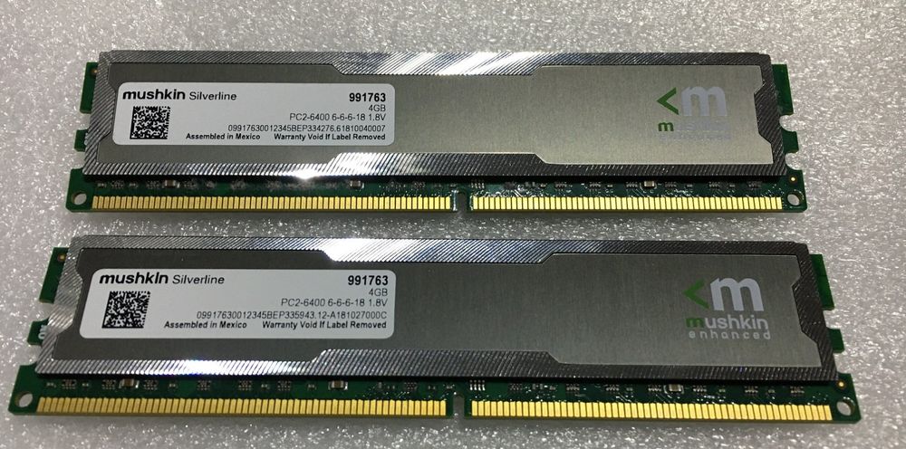 DDR2 RAM / Mushkin Silverline / 2x4GB (8GB)/ 800MHz | Kaufen auf Ricardo
