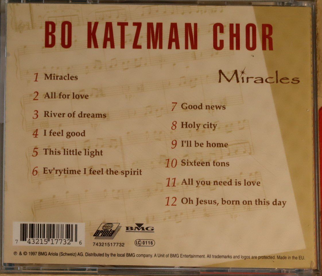 CD: Bo Katzman Chor – Miracles – Usato da Luzern venduto da CONTENTI 2