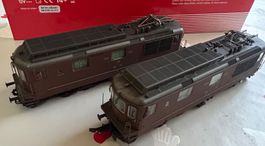 H0/DC verwittert Rivarossi BLS/BN Re 4/4 171 +179