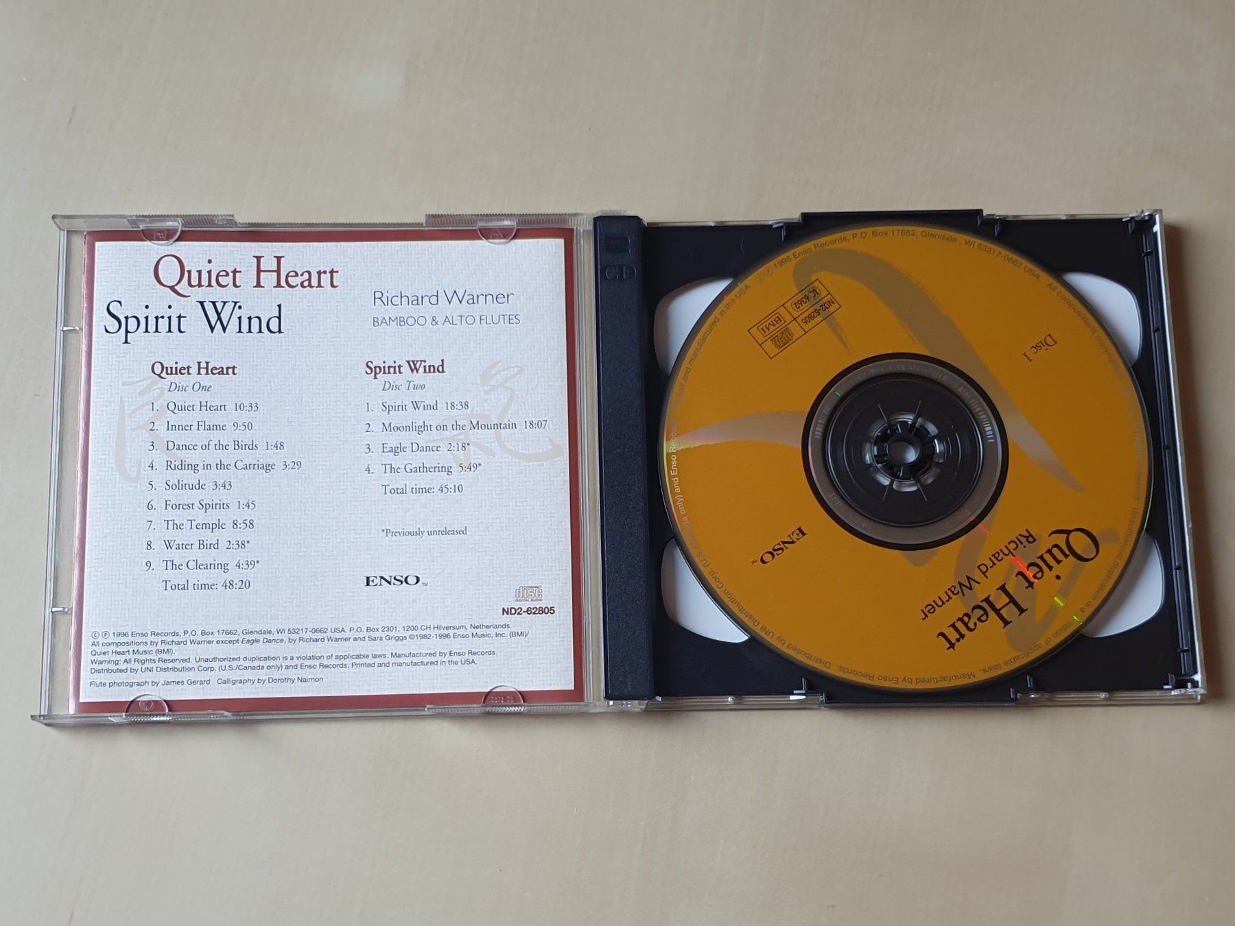CD: Richard Warner Quiet Heart/Spirit Wind – Usato da Stansstad venduto da collectorsshop 2