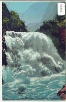 Gotthardbahn - Reussfall bei Göschenen - Litho