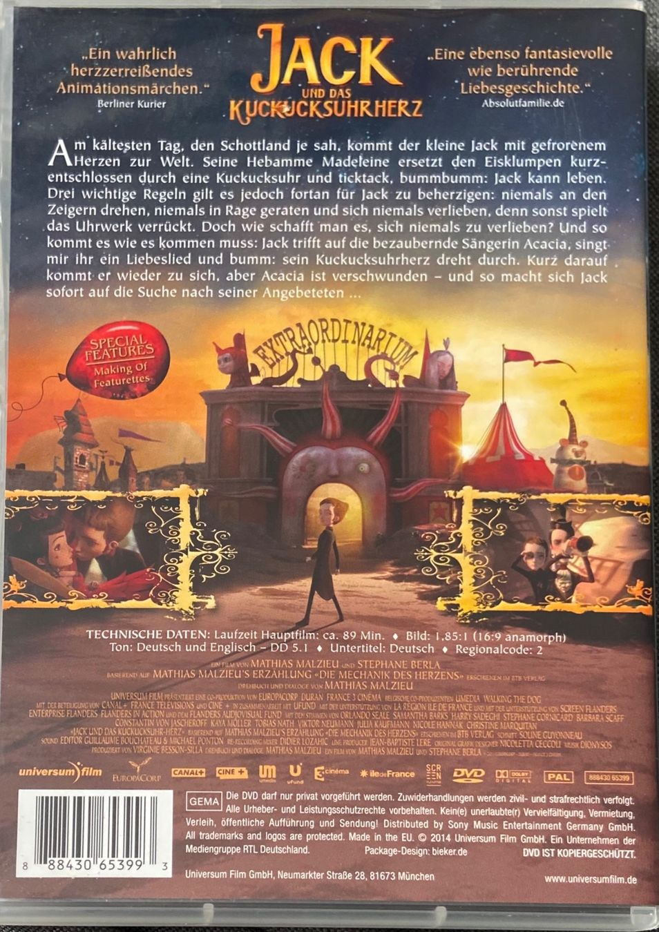Tutti i DVDs: Jack und das Kuckucksuhrherz DVD – Usato da Luzern venduto da Lycka 1