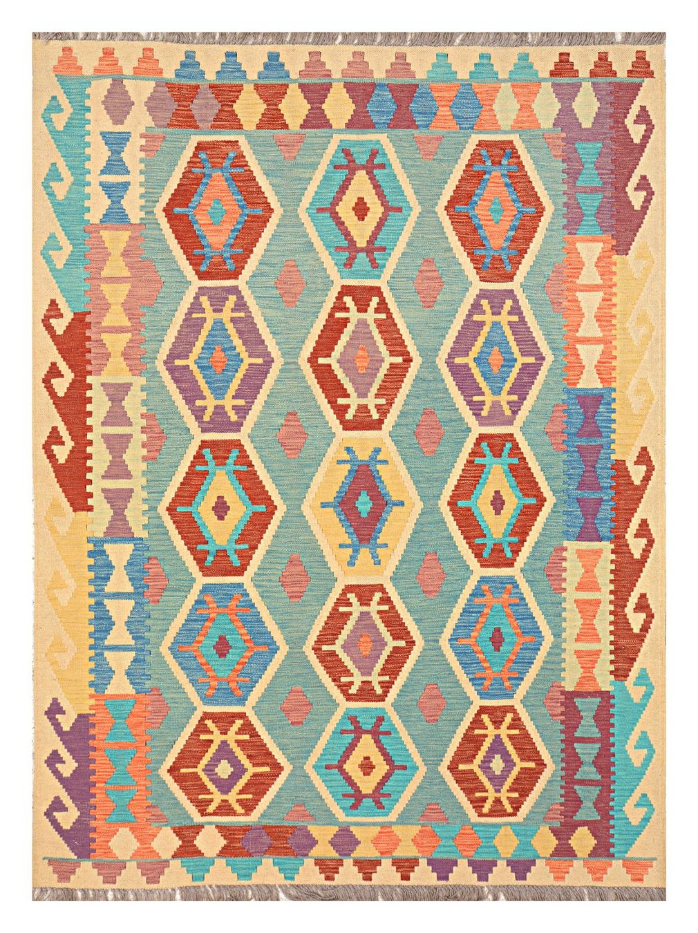 Kelim Tappeti: Oriente Kelim Teppich 150x200 Cm – Nuovo e nell'imballaggio originale da Lahore venduto da Fairways79 1