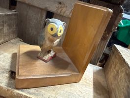 Antike Holz- Buchstütze, H 12 x T 10x B 9 cm