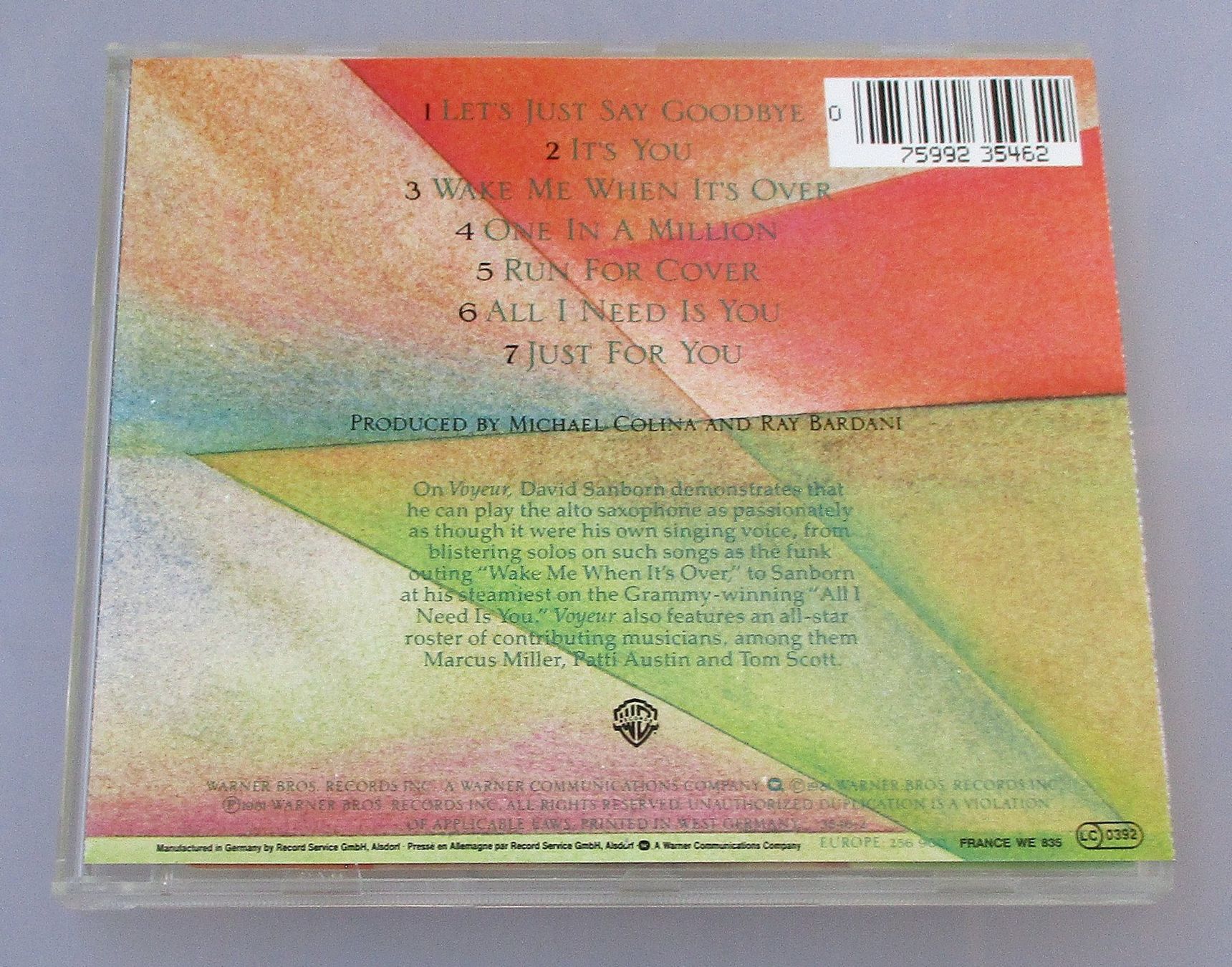 CD: DAVID SANDBORN - Voyeur – Usato da Wattwil venduto da Muriel11 1